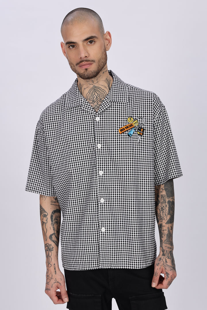 Keychain: Oversized Embroidery Checks Shirt