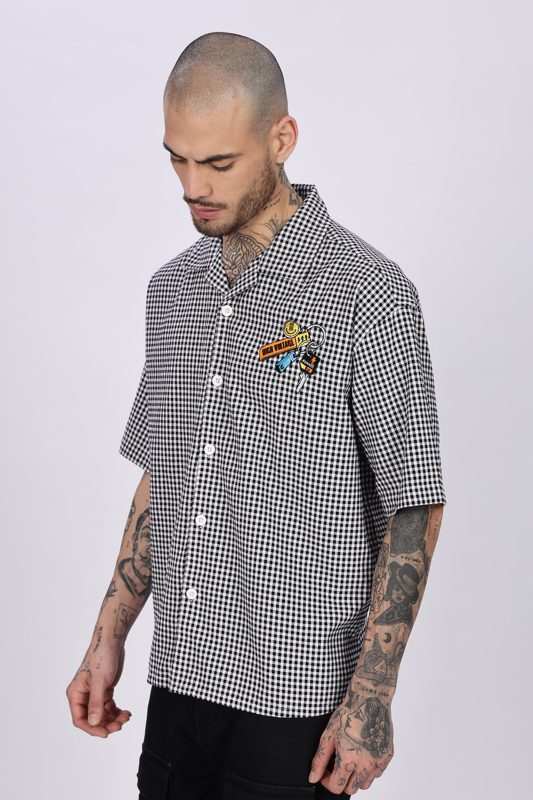 Keychain: Oversized Embroidery Checks Shirt