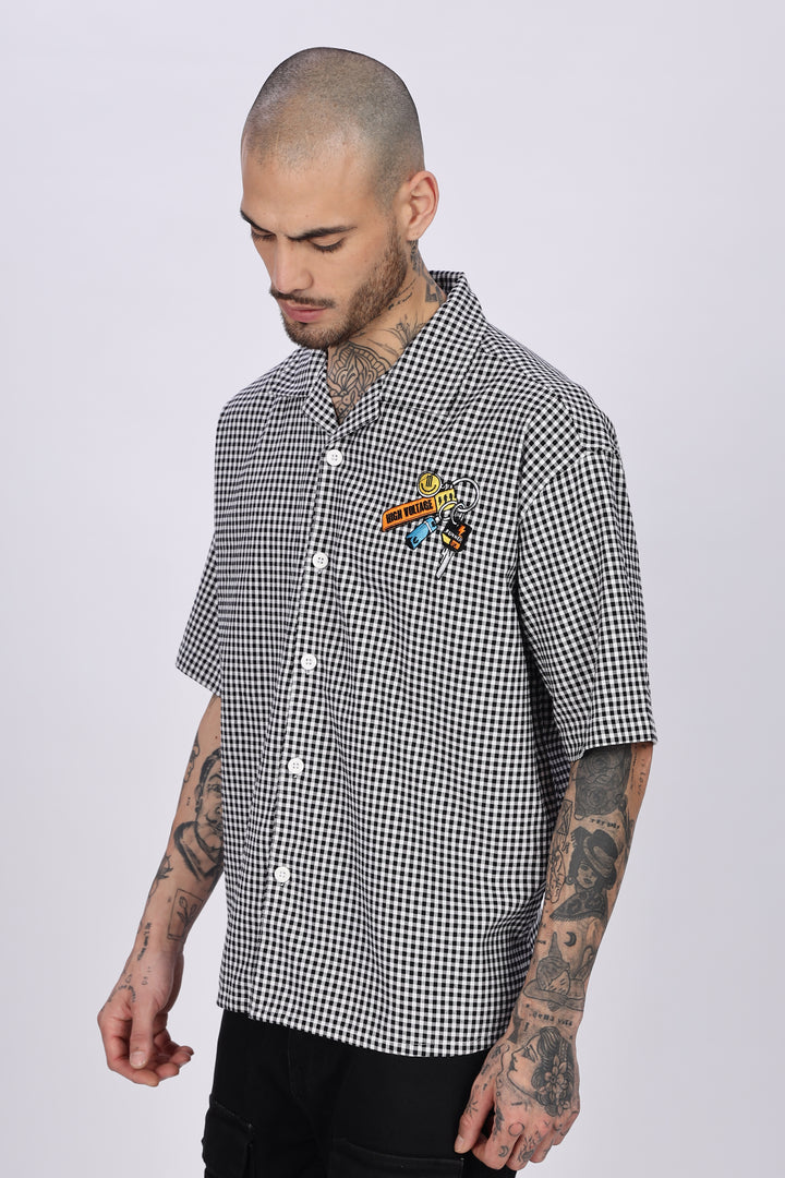 Keychain: Oversized Embroidery Checks Shirt