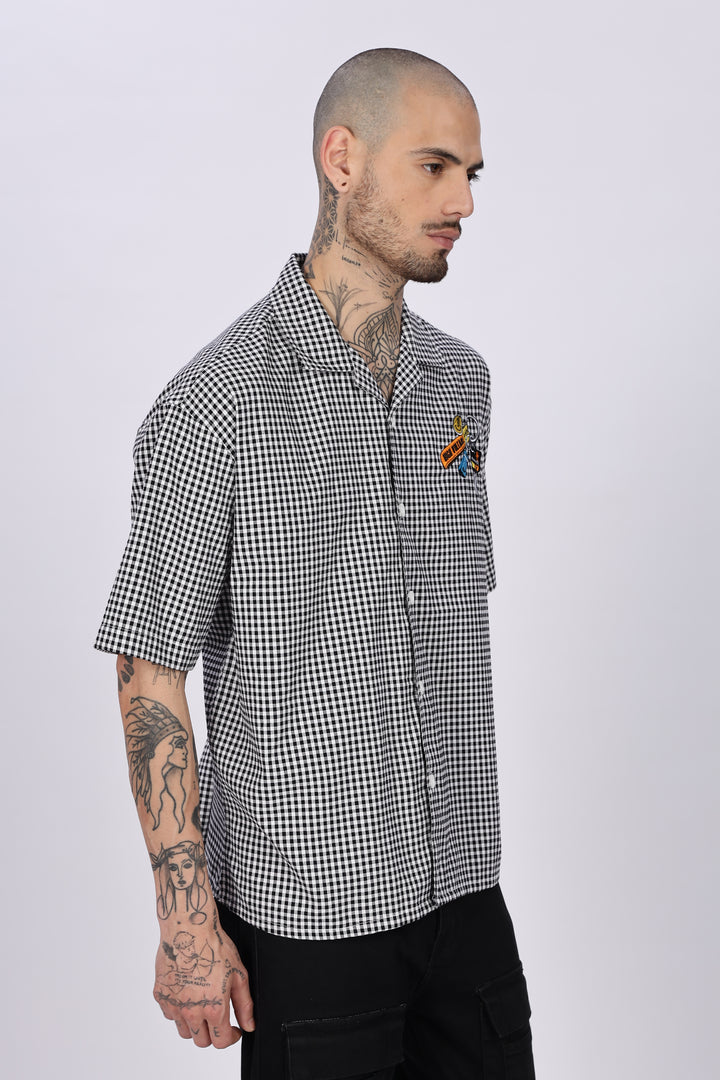 Keychain: Oversized Embroidery Checks Shirt