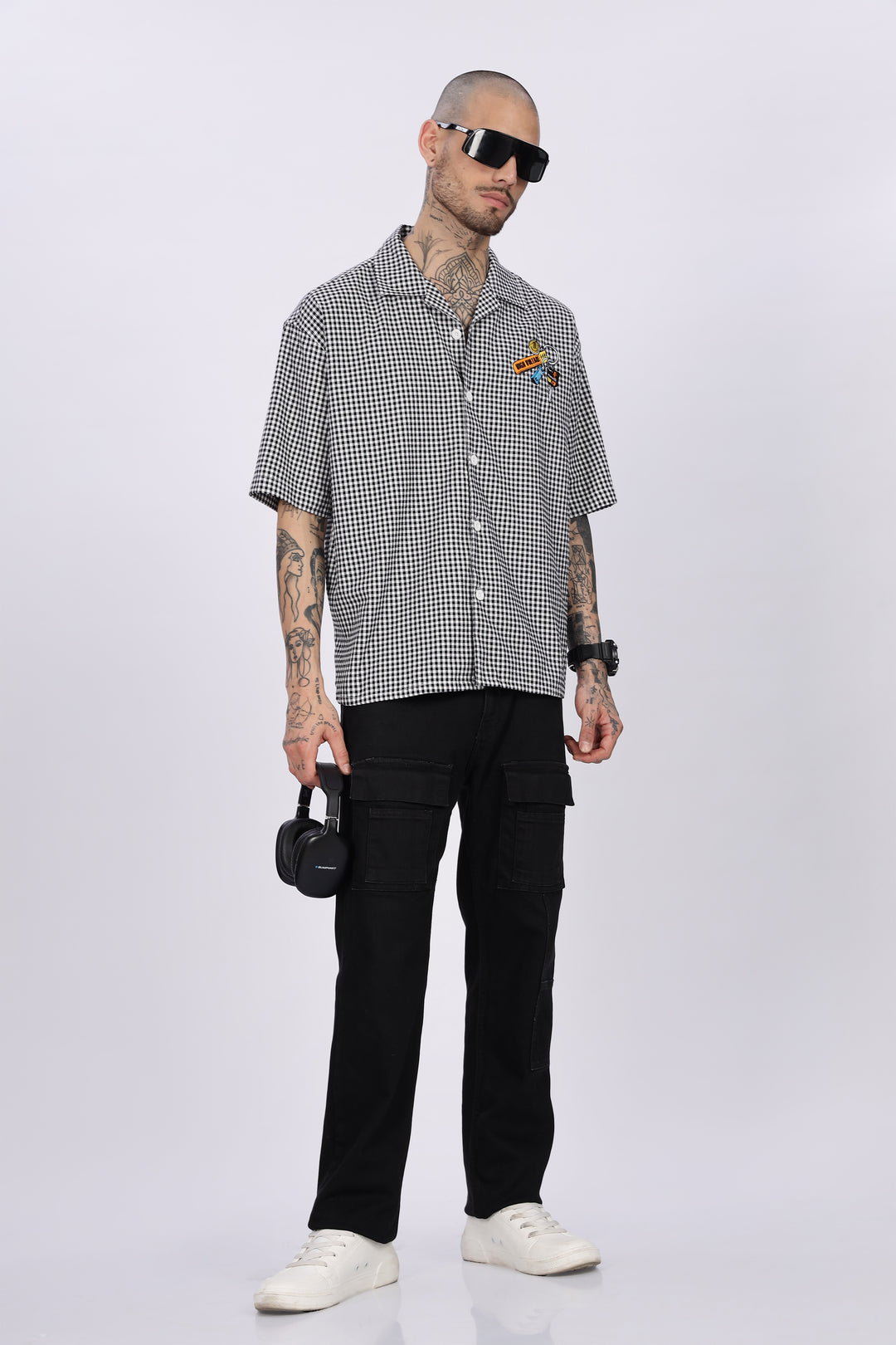 Keychain: Oversized Embroidery Checks Shirt