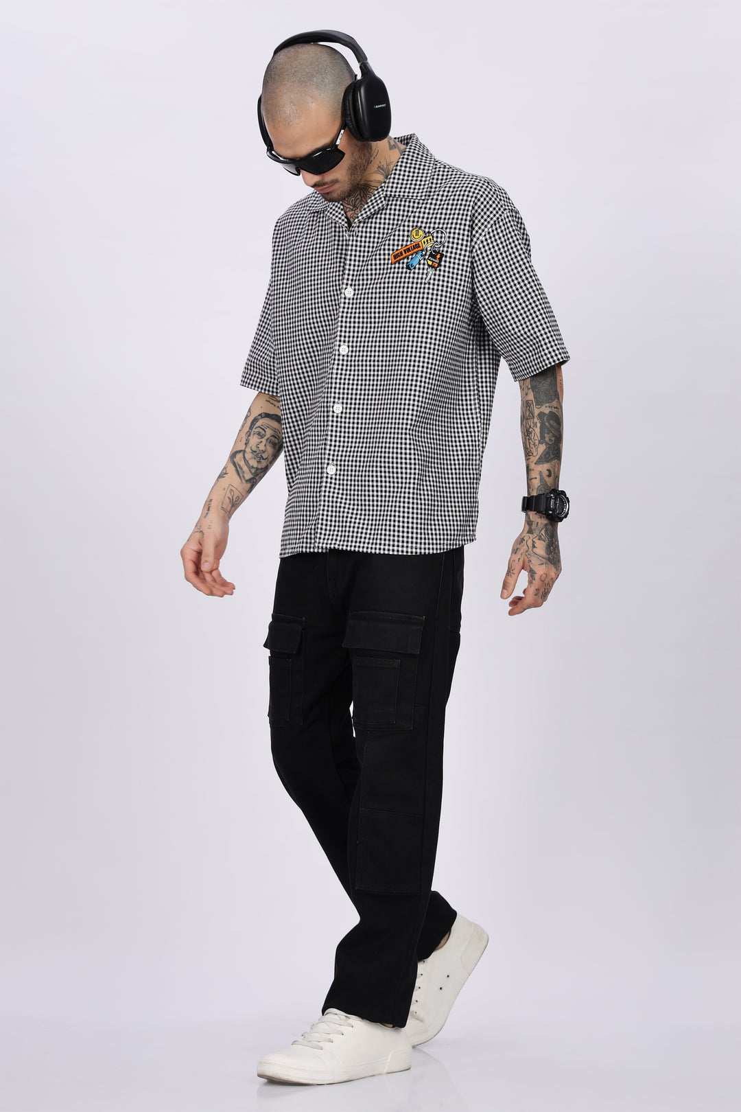 Keychain: Oversized Embroidery Checks Shirt