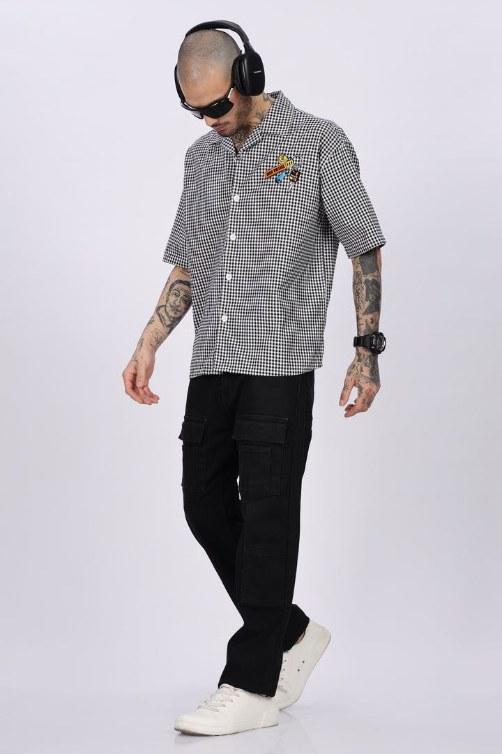 Keychain: Oversized Embroidery Checks Shirt