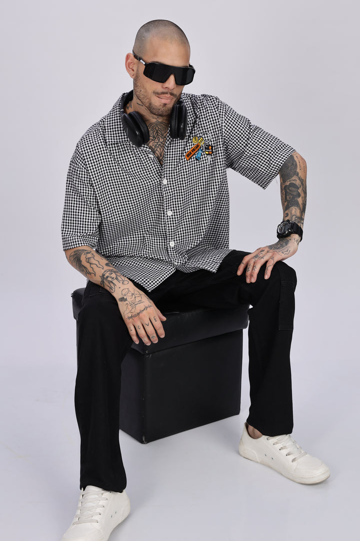 Keychain: Oversized Embroidery Checks Shirt