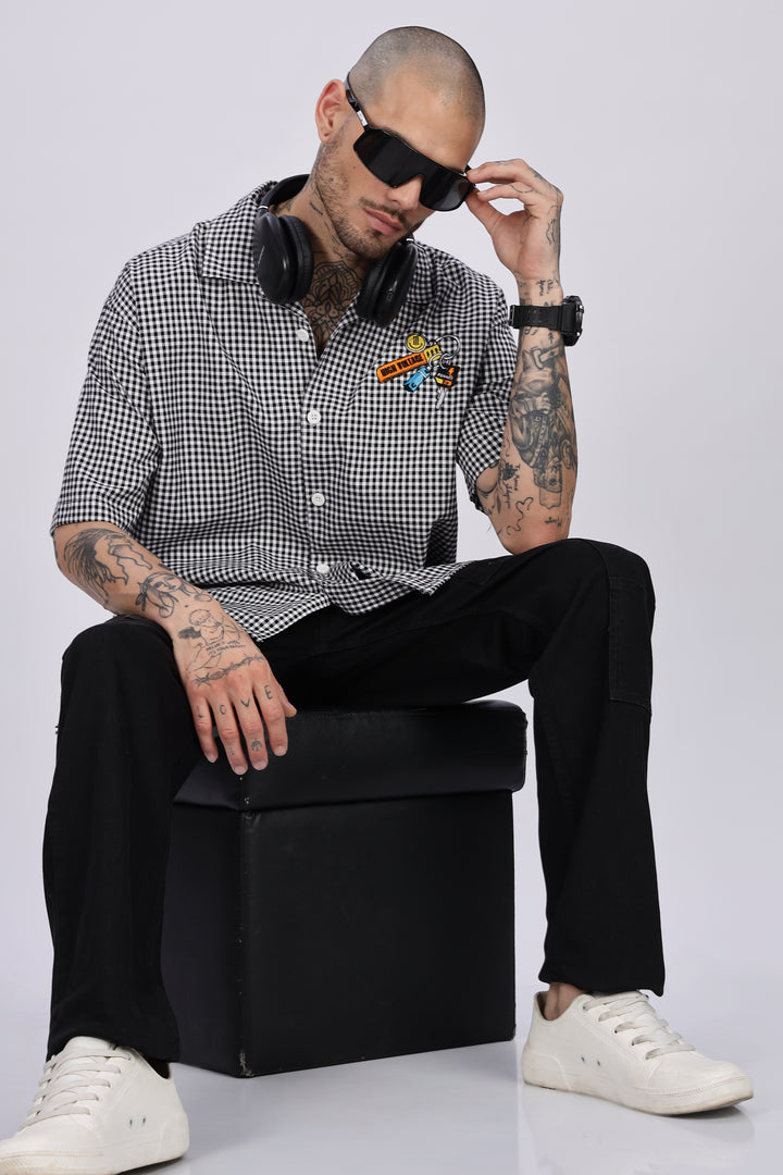 Keychain: Oversized Embroidery Checks Shirt