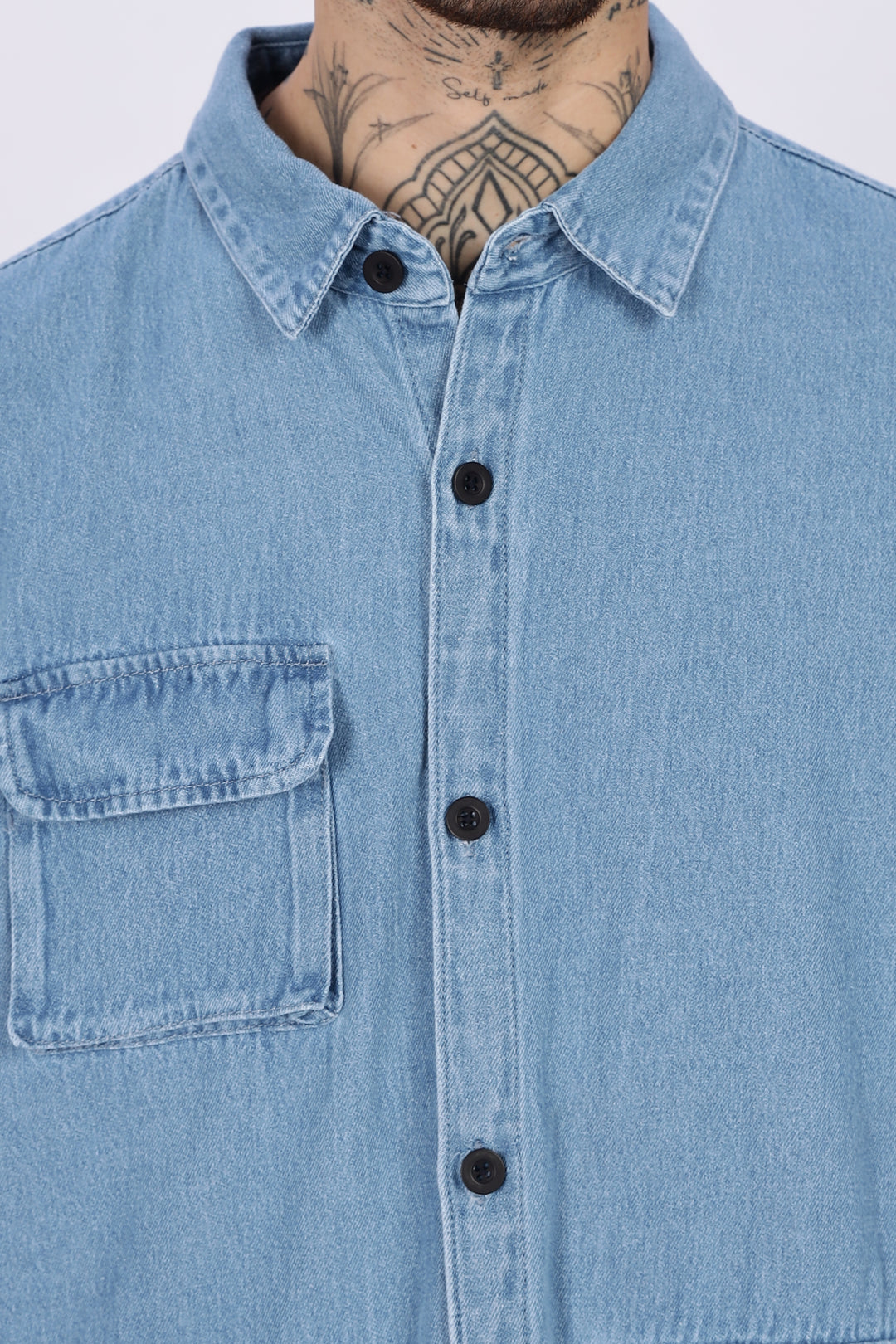 Denims: Ice Utility Oversized Shirt
