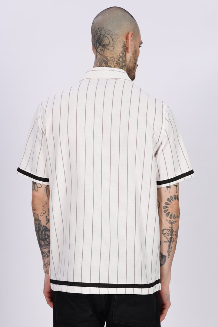 Stripes White Oversized Shirt