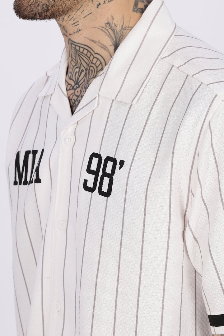 Stripes White Oversized Shirt