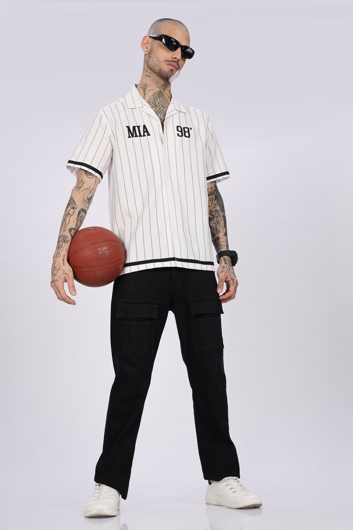Stripes White Oversized Shirt