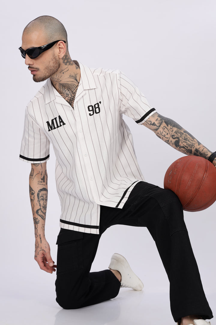 Stripes White Oversized Shirt