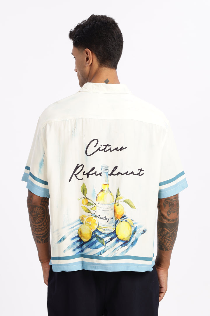Citrus: Boxy Oversized Cuban Shirt