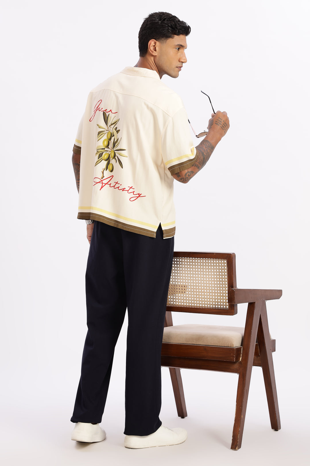 Olive: Boxy Oversized Cuban Shirt
