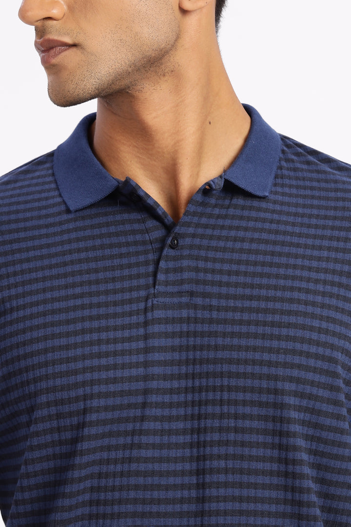Blue Stripes Polo T-shirt