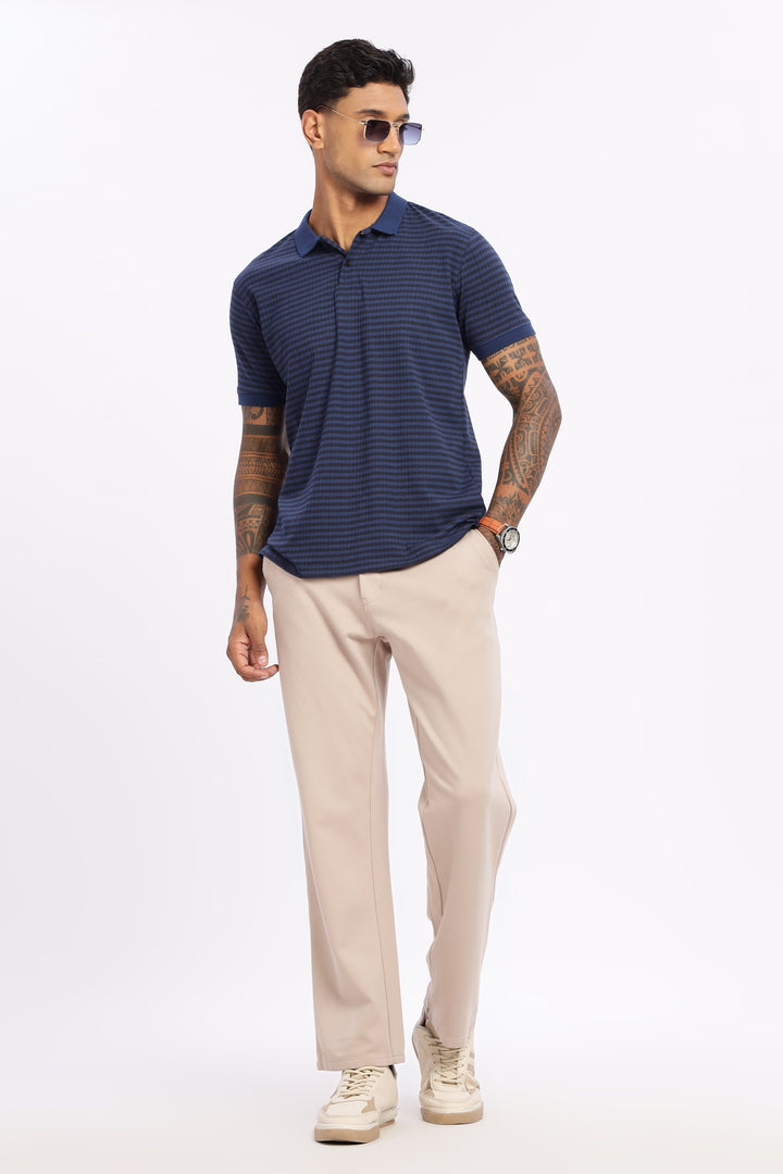 Blue Stripes Polo T-shirt
