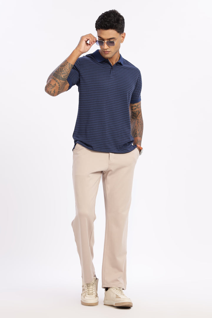 Blue Stripes Polo T-shirt