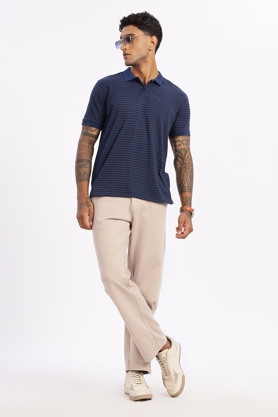 Blue Stripes Polo T-shirt