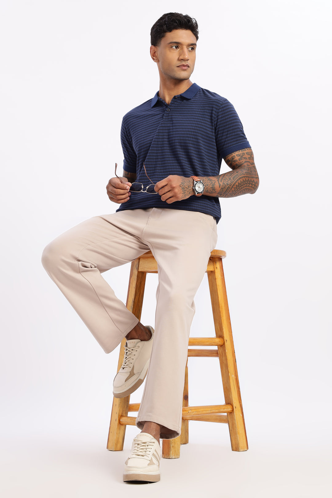 Blue Stripes Polo T-shirt