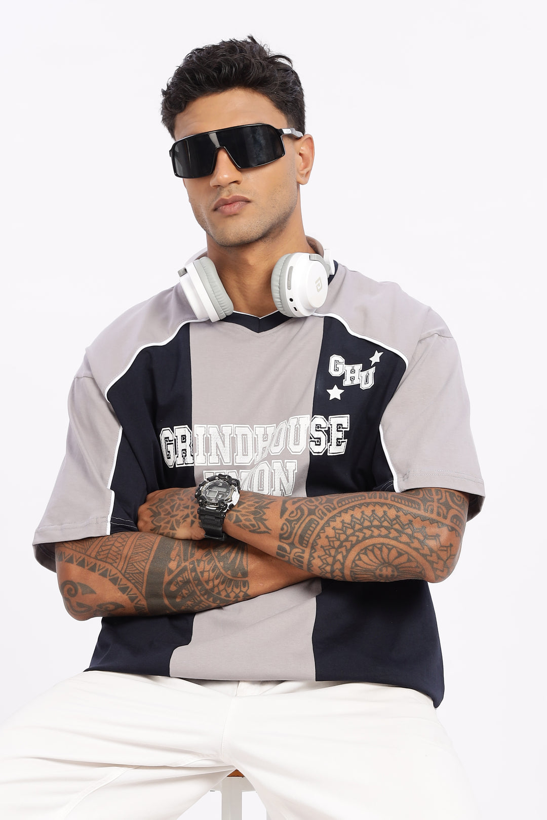 Grindhouse : Grey Oversized T-shirt