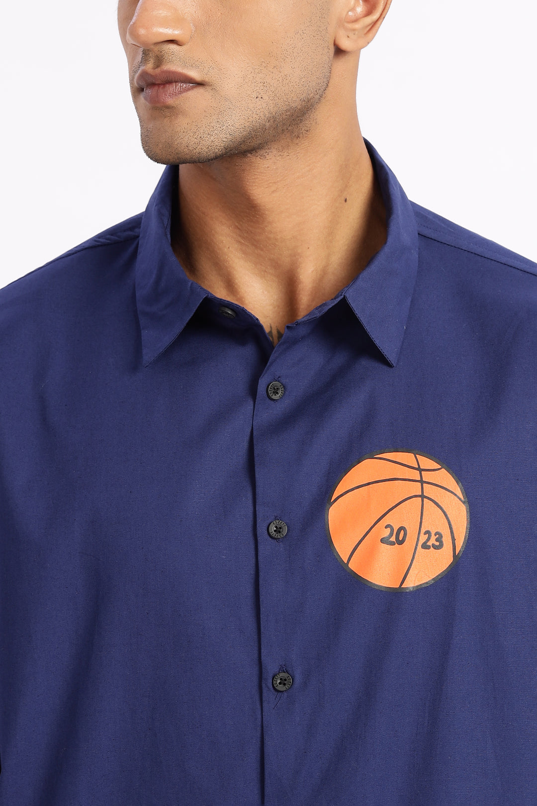 New york: Blue Oversized Shirt
