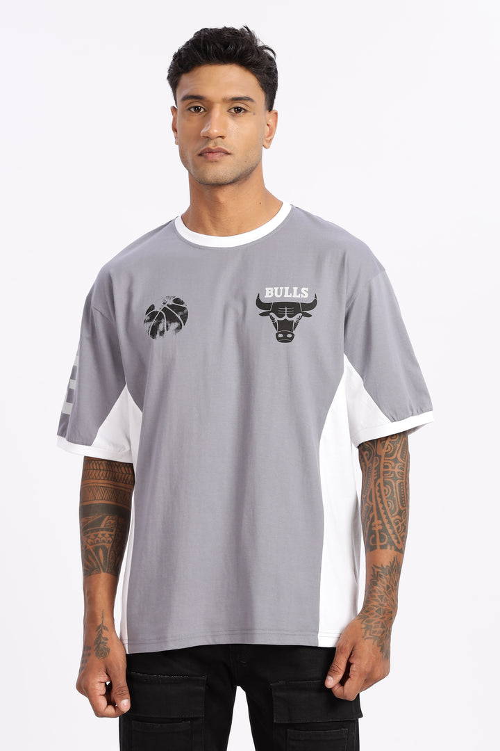 Chicago: Light Grey Oversized T-shirt