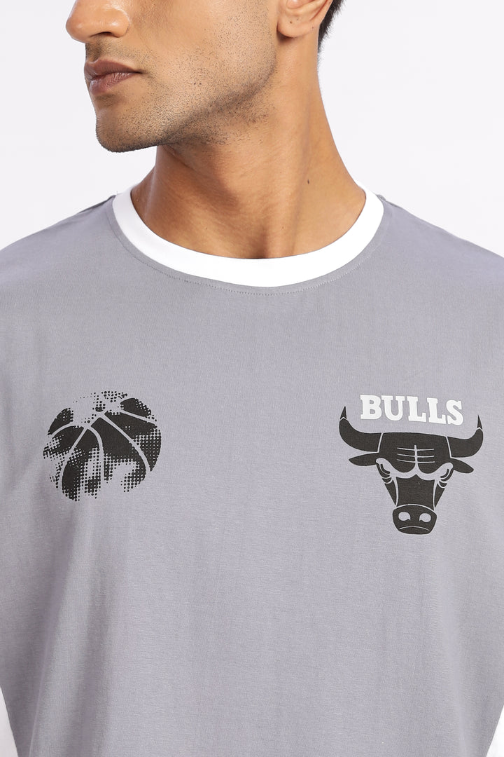 Chicago: Light Grey Oversized T-shirt