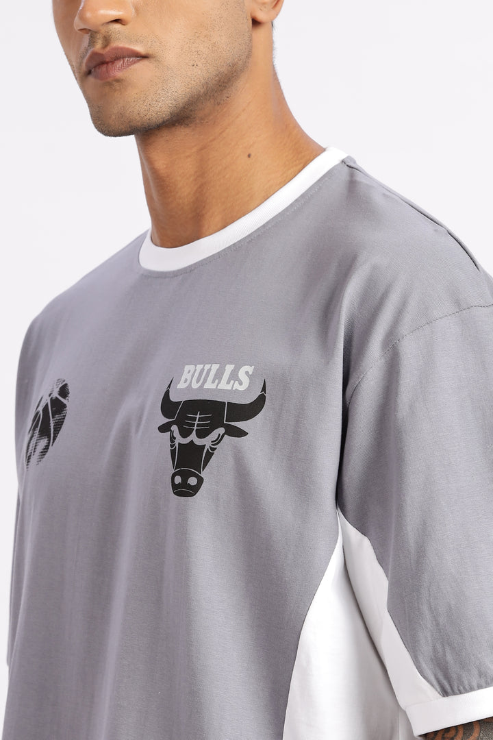 Chicago: Light Grey Oversized T-shirt