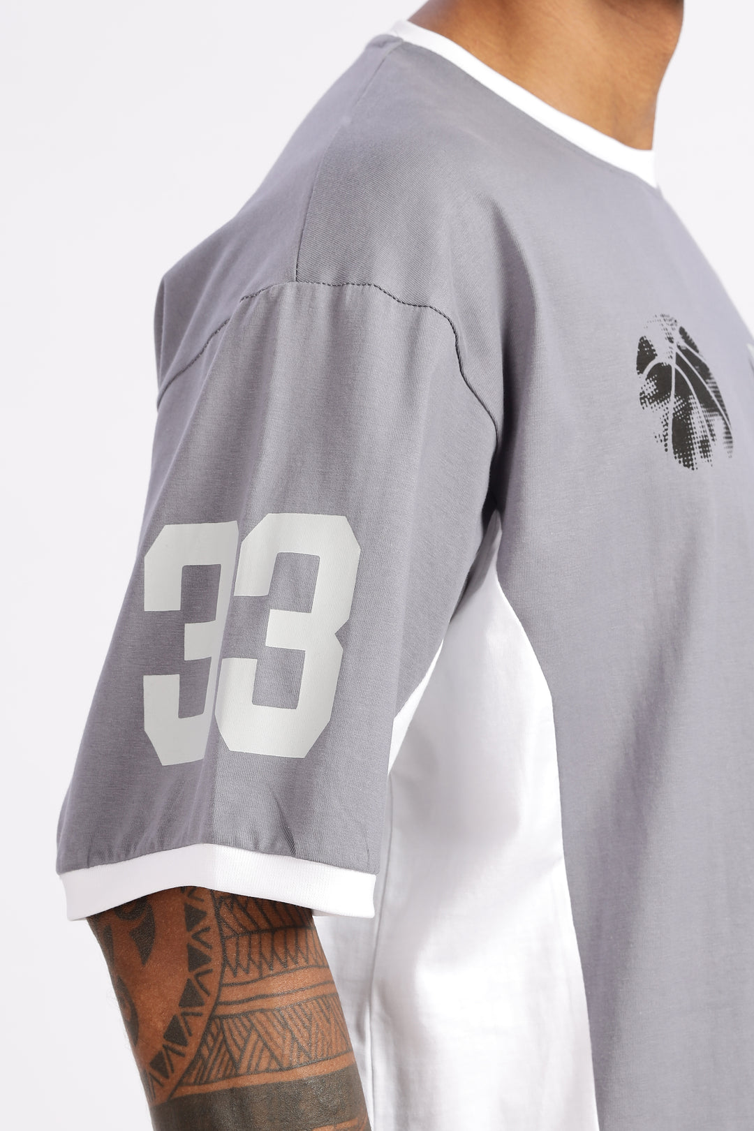 Chicago: Light Grey Oversized T-shirt