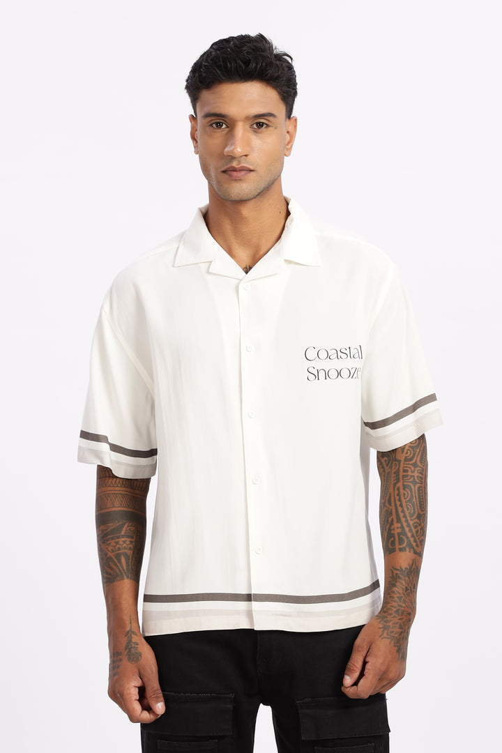 Coastal Snooze: Oversized Boxy Fit Shirt