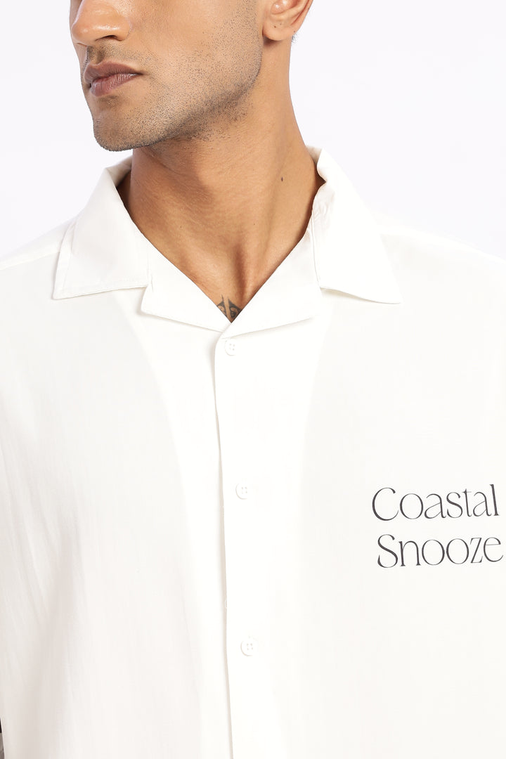 Coastal Snooze: Oversized Boxy Fit Shirt