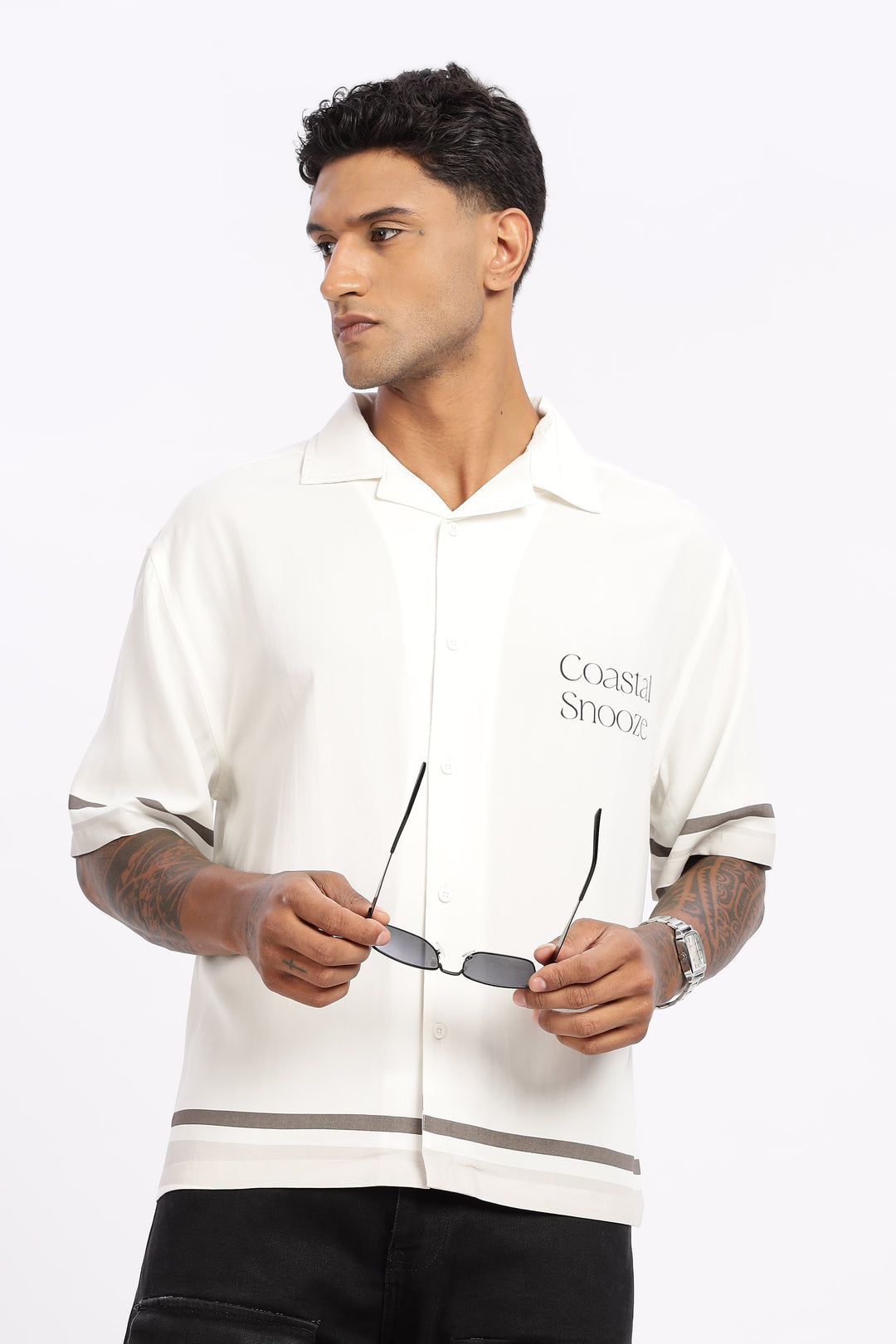 Coastal Snooze: Oversized Boxy Fit Shirt