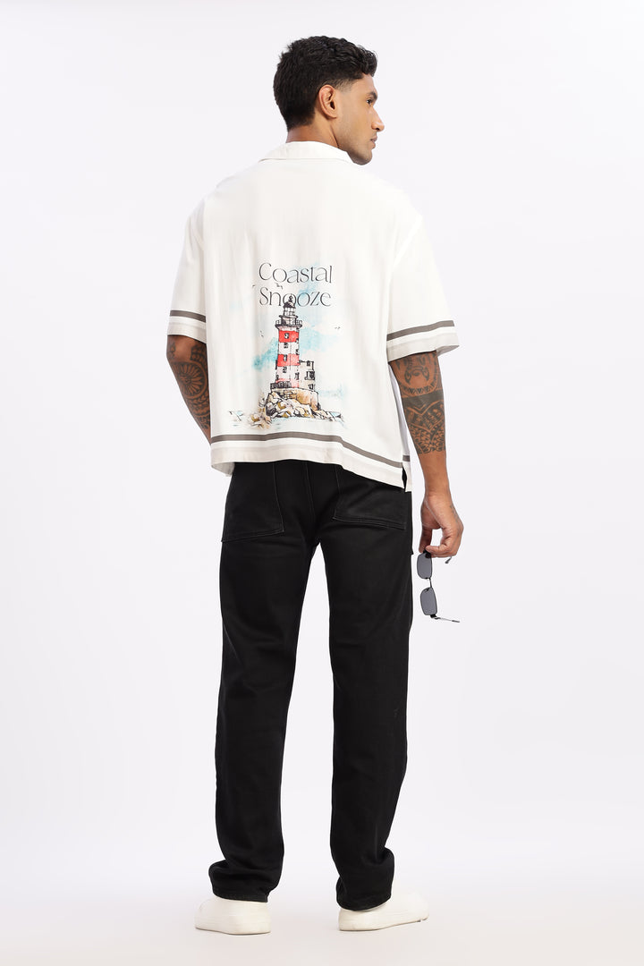 Coastal Snooze: Oversized Boxy Fit Shirt