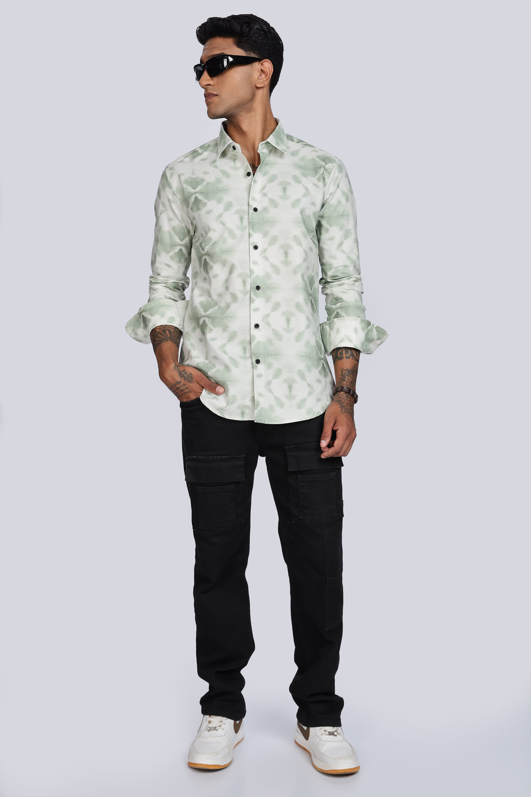 Green Printed Shirt