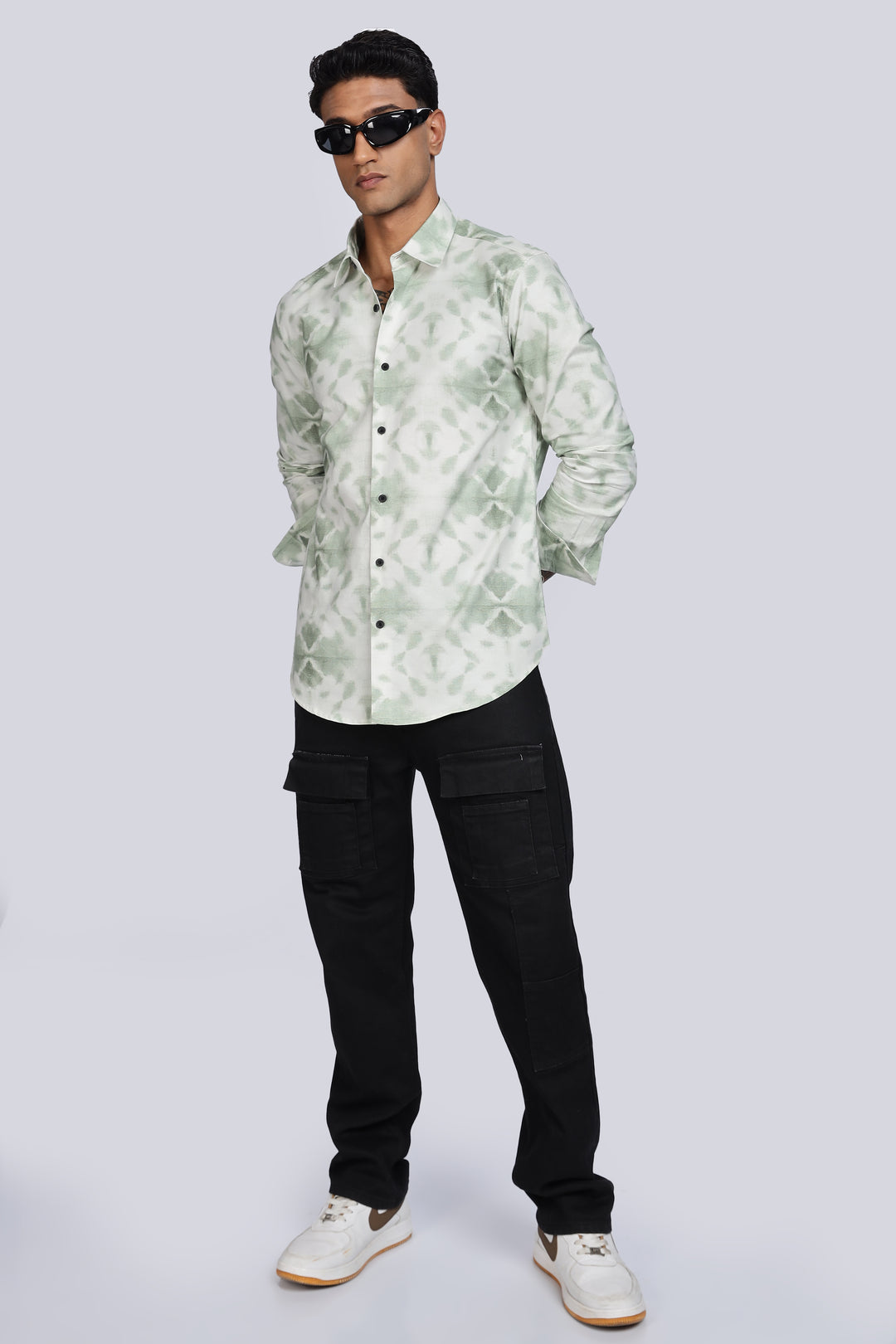 Green Printed Shirt