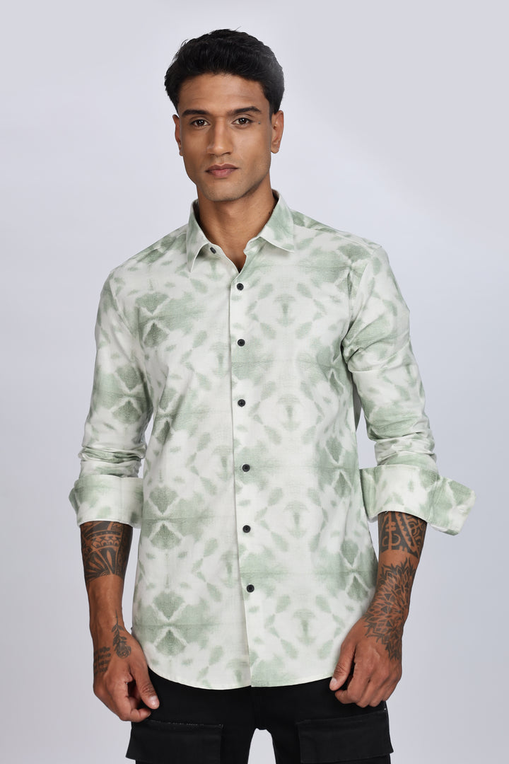 Green Printed Shirt