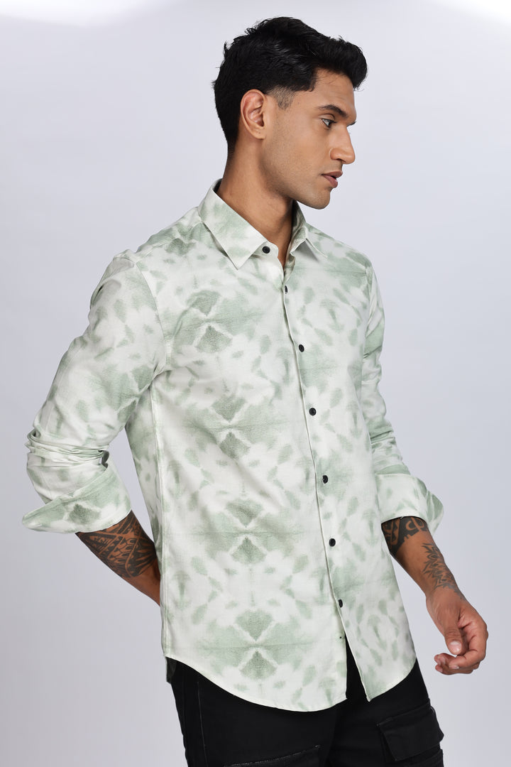 Green Printed Shirt