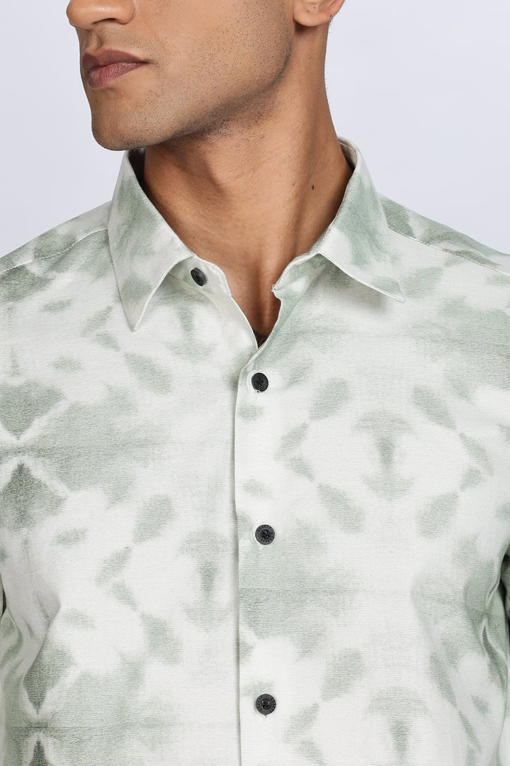 Green Printed Shirt