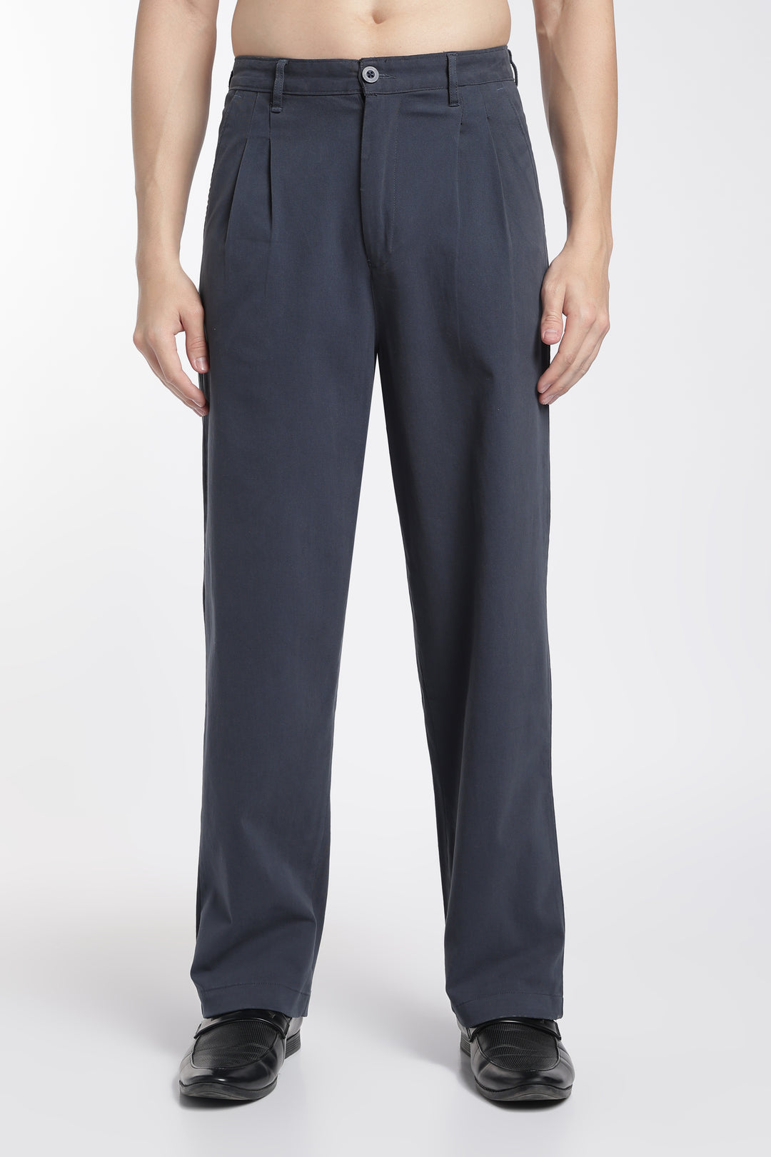 Korean Fit: Straight Fit Dark Grey Pants