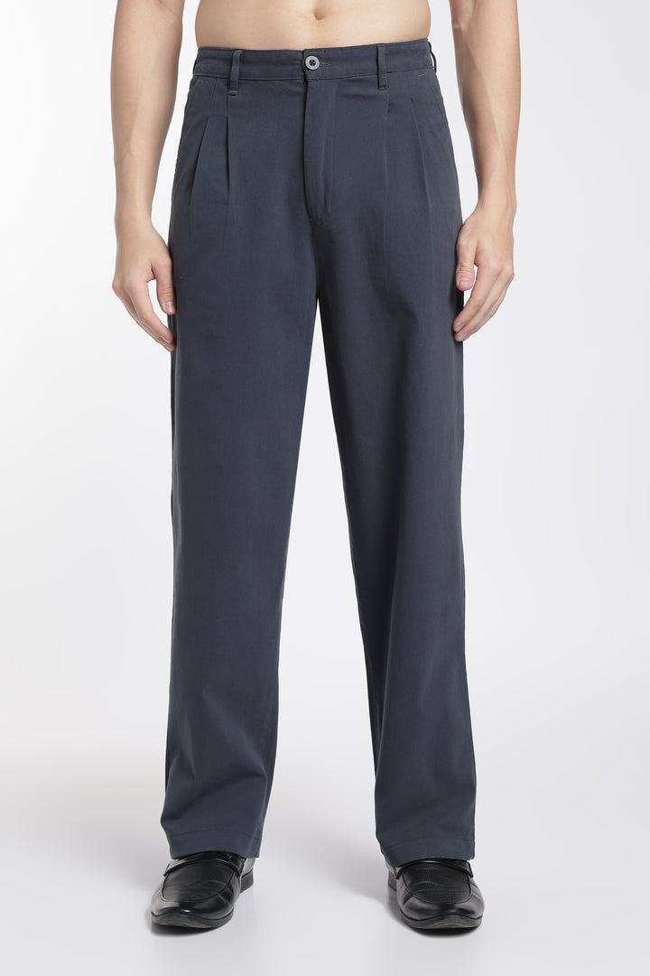 Korean Fit: Straight Fit Dark Grey Pants