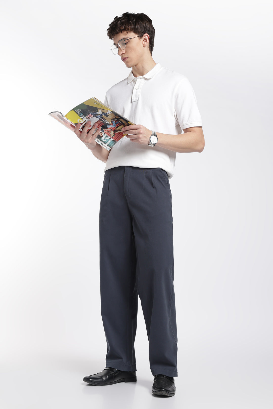 Korean Fit: Straight Fit Dark Grey Pants
