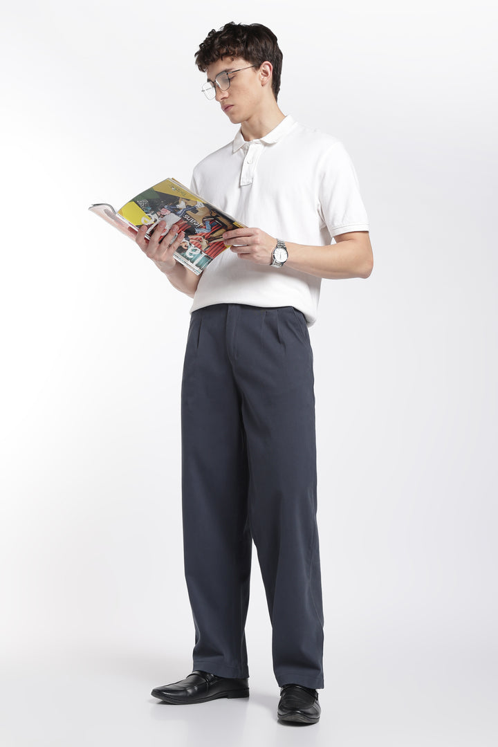 Korean Fit: Straight Fit Dark Grey Pants