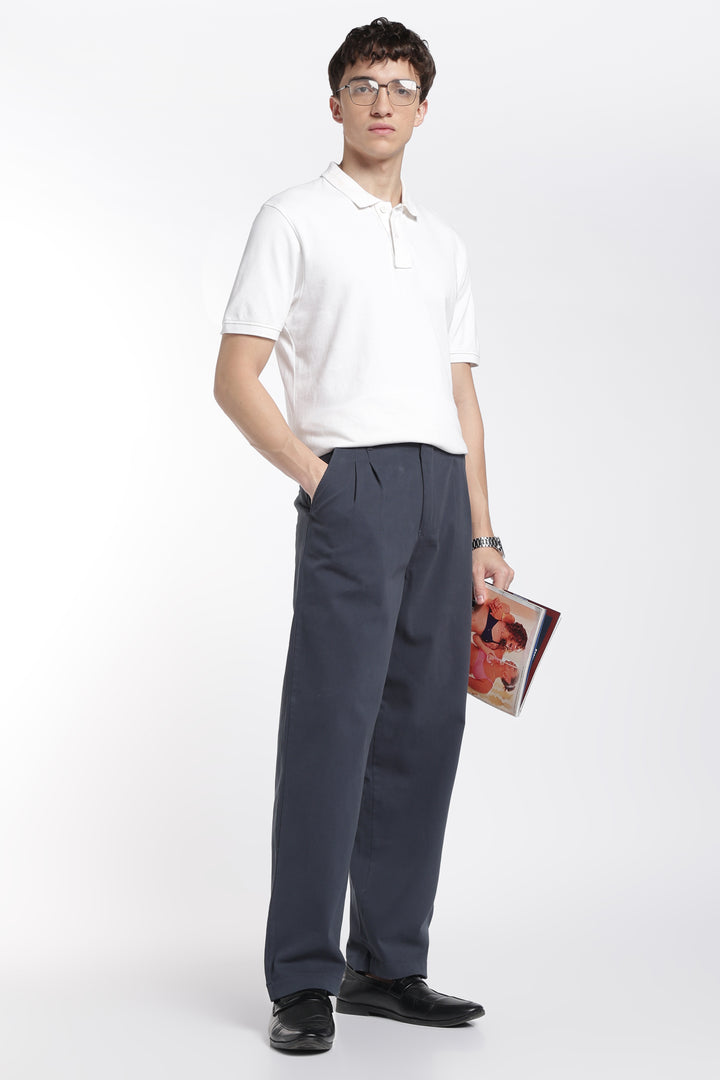 Korean Fit: Straight Fit Dark Grey Pants