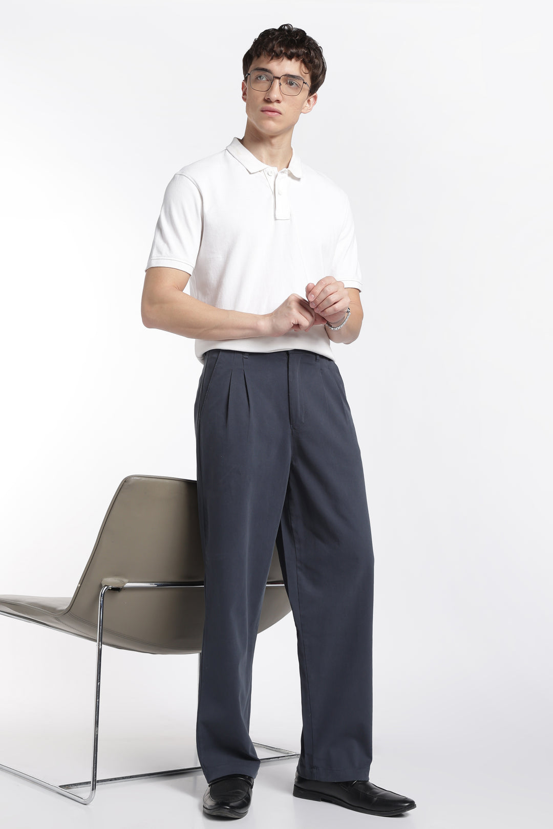 Korean Fit: Straight Fit Dark Grey Pants