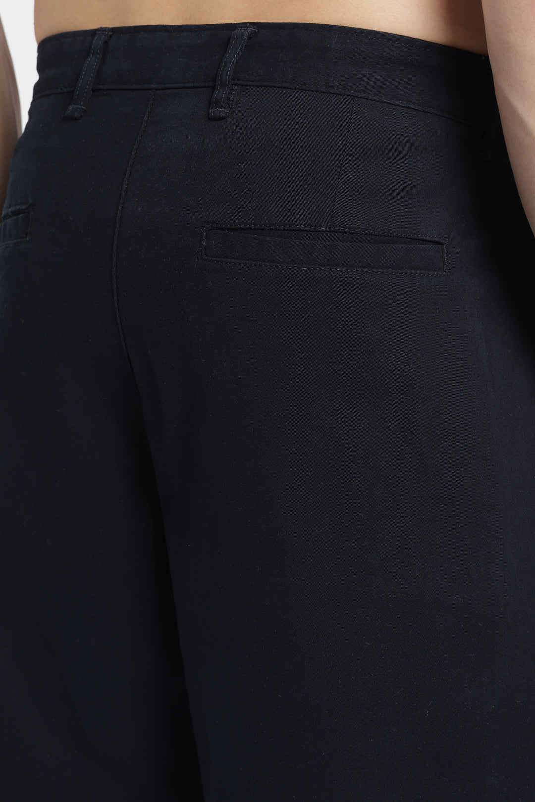 Korean Fit: Straight Fit Navy Pants