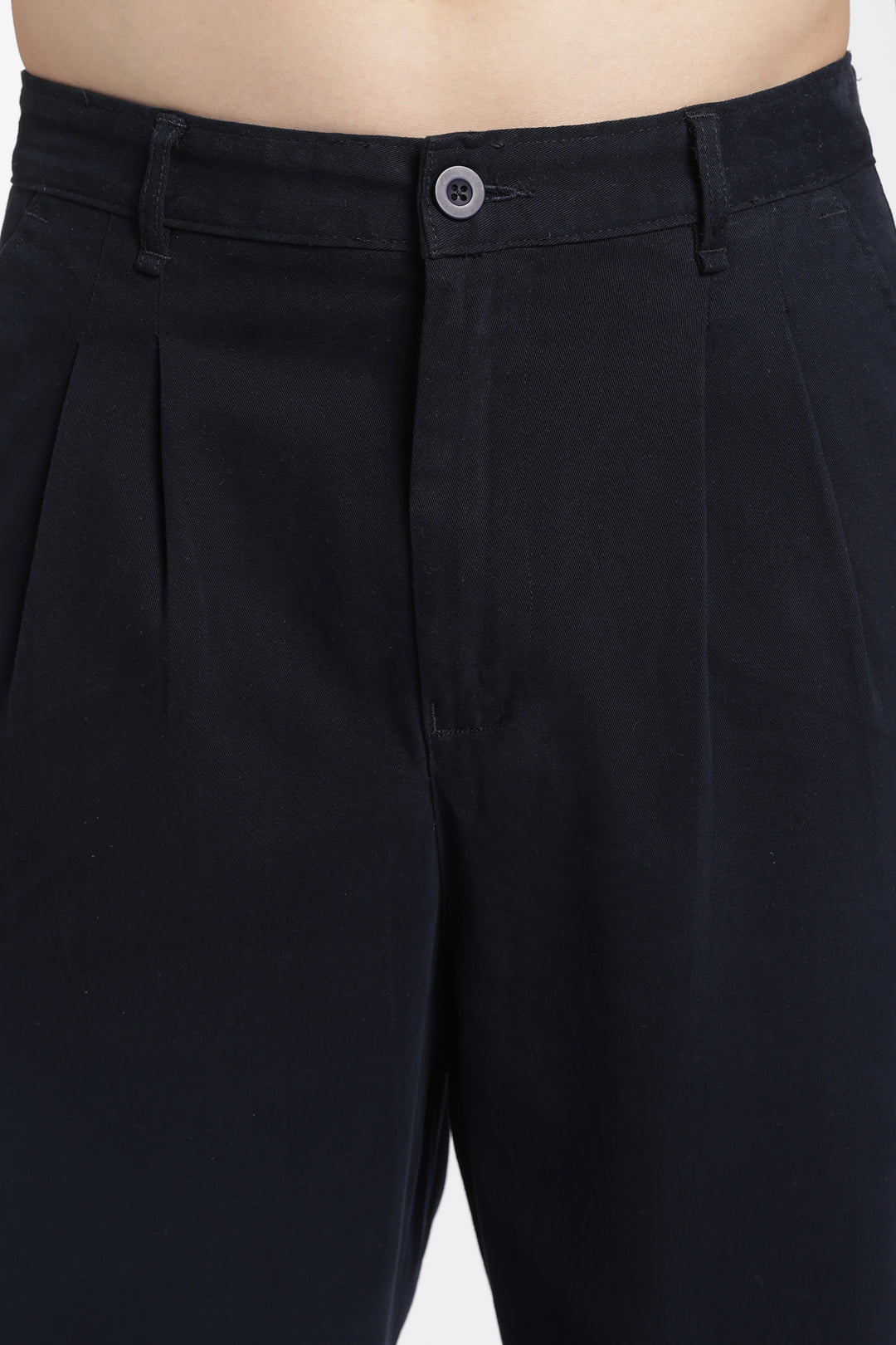 Korean Fit: Straight Fit Navy Pants