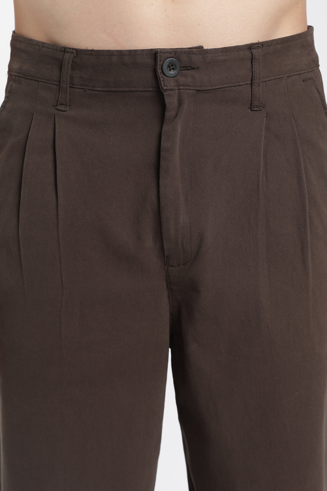 Korean Fit: Straight Fit Brown Pants