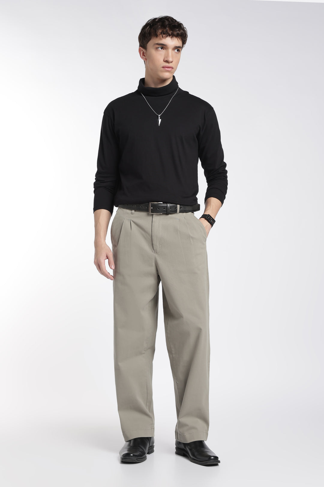 Korean Fit: Straight Mint Green Pants