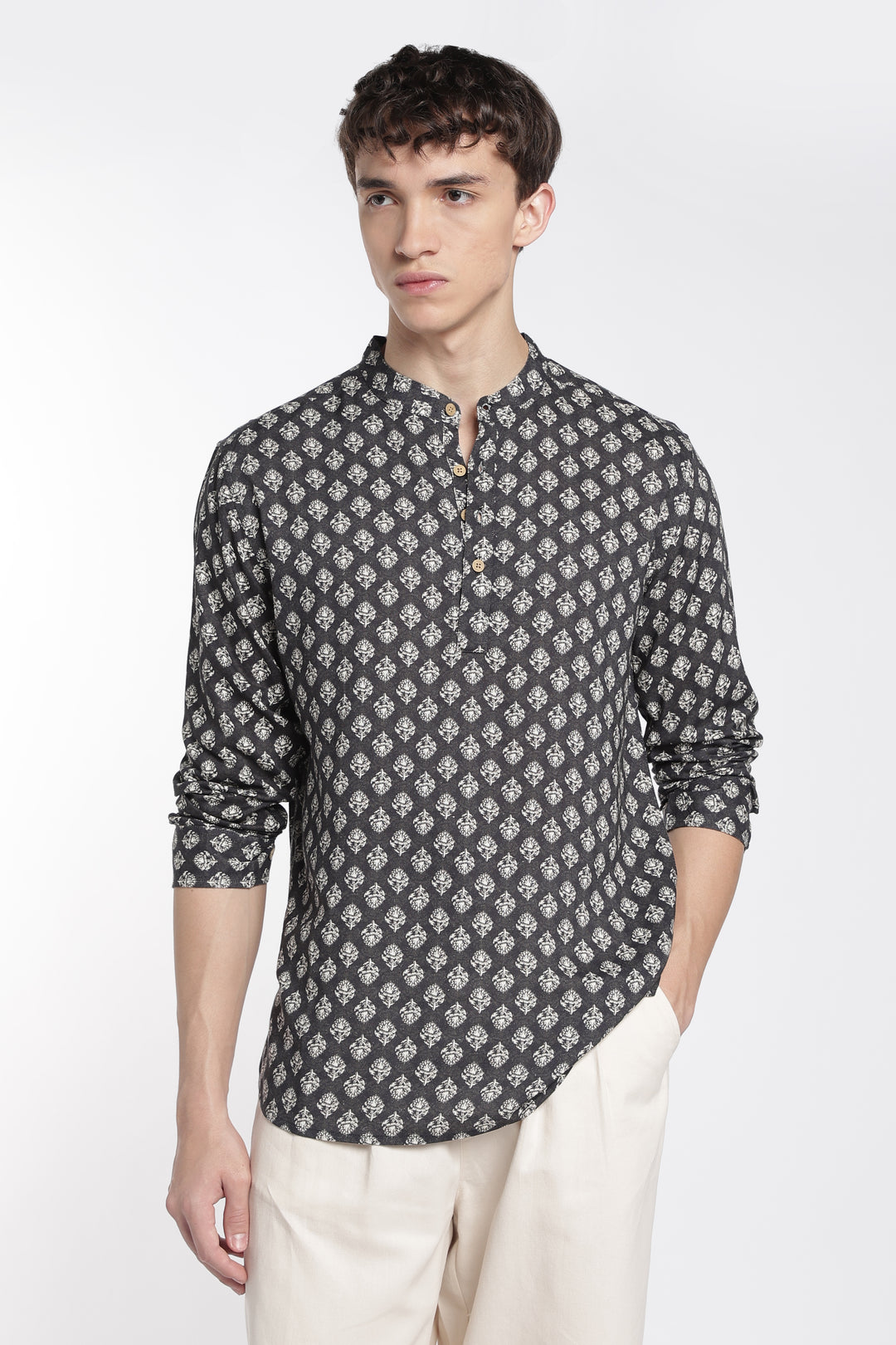 Ethnic Black Printed Kurta