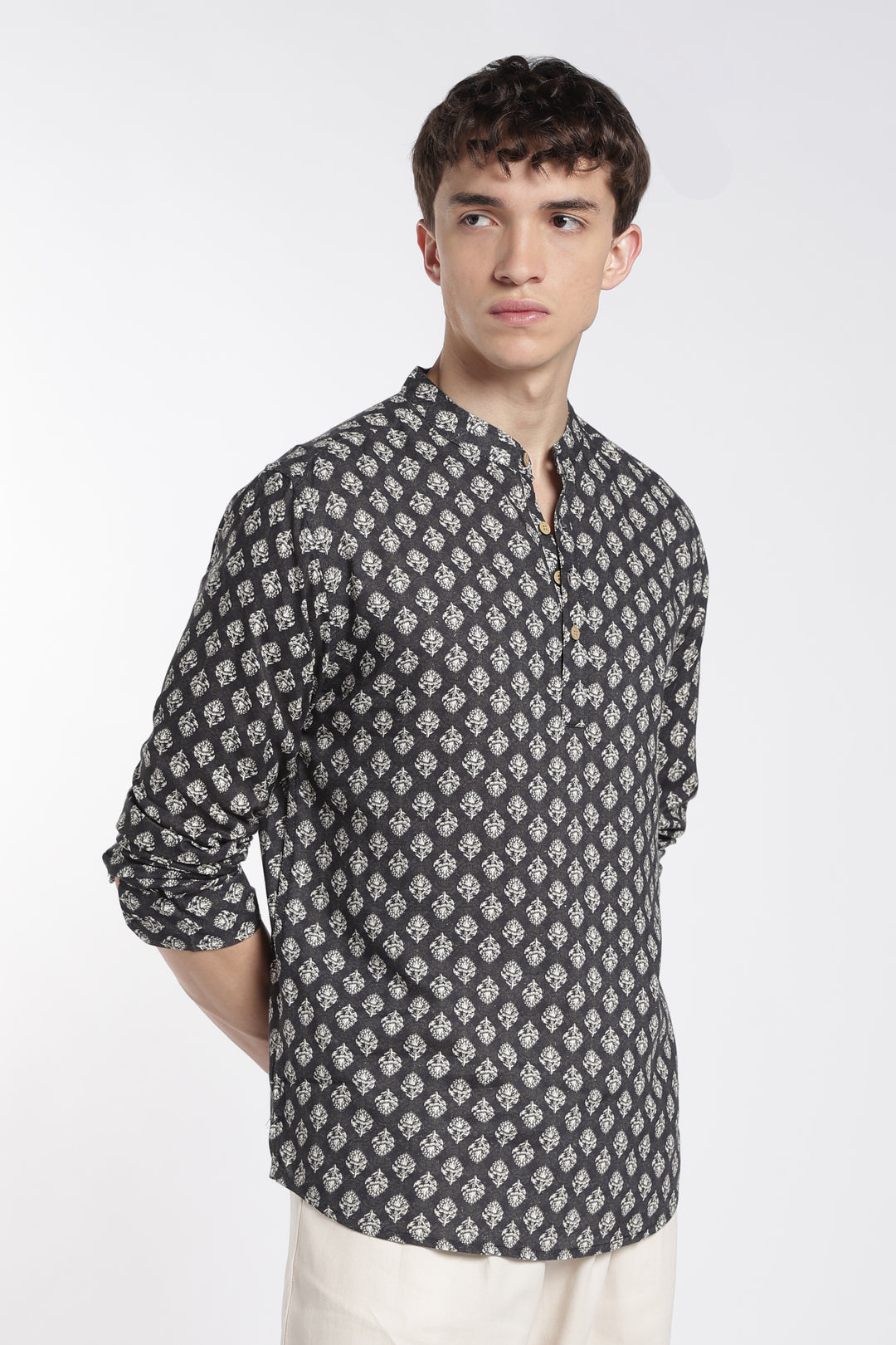 Ethnic Black Printed Kurta