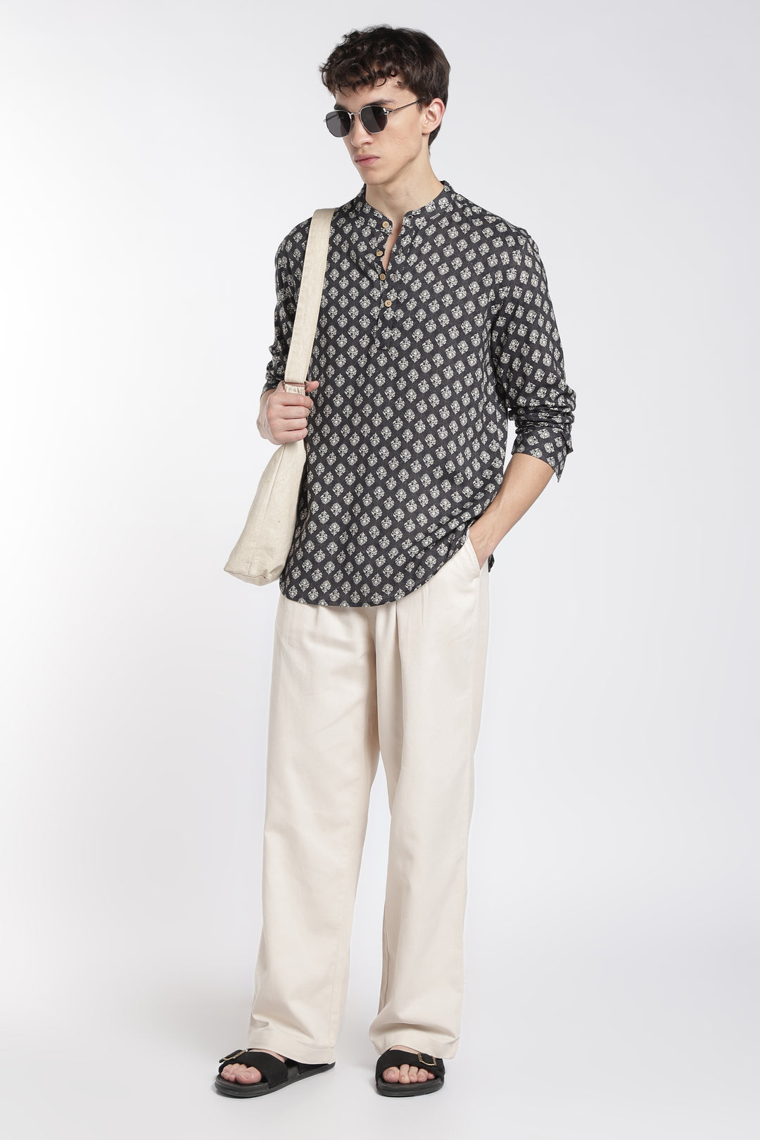 Ethnic Black Printed Kurta