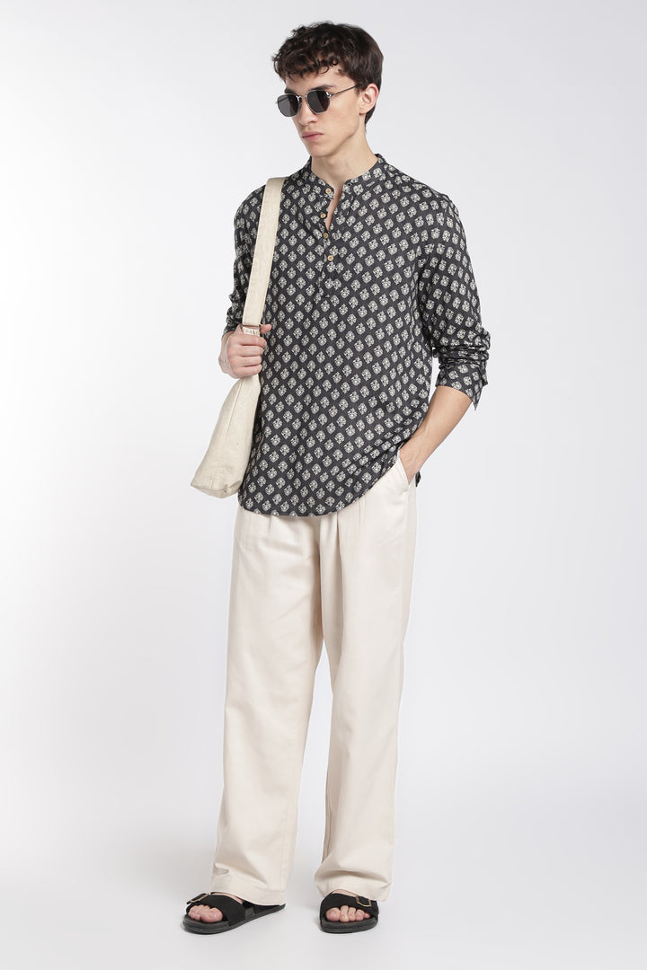 Ethnic Black Printed Kurta